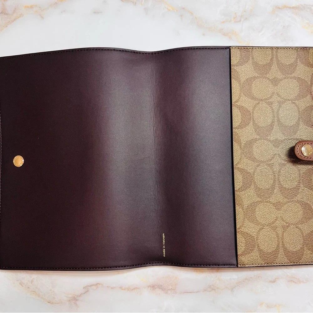 COACH NOTEBOOK In Brown Signature Canvas - Picture 6 of 6